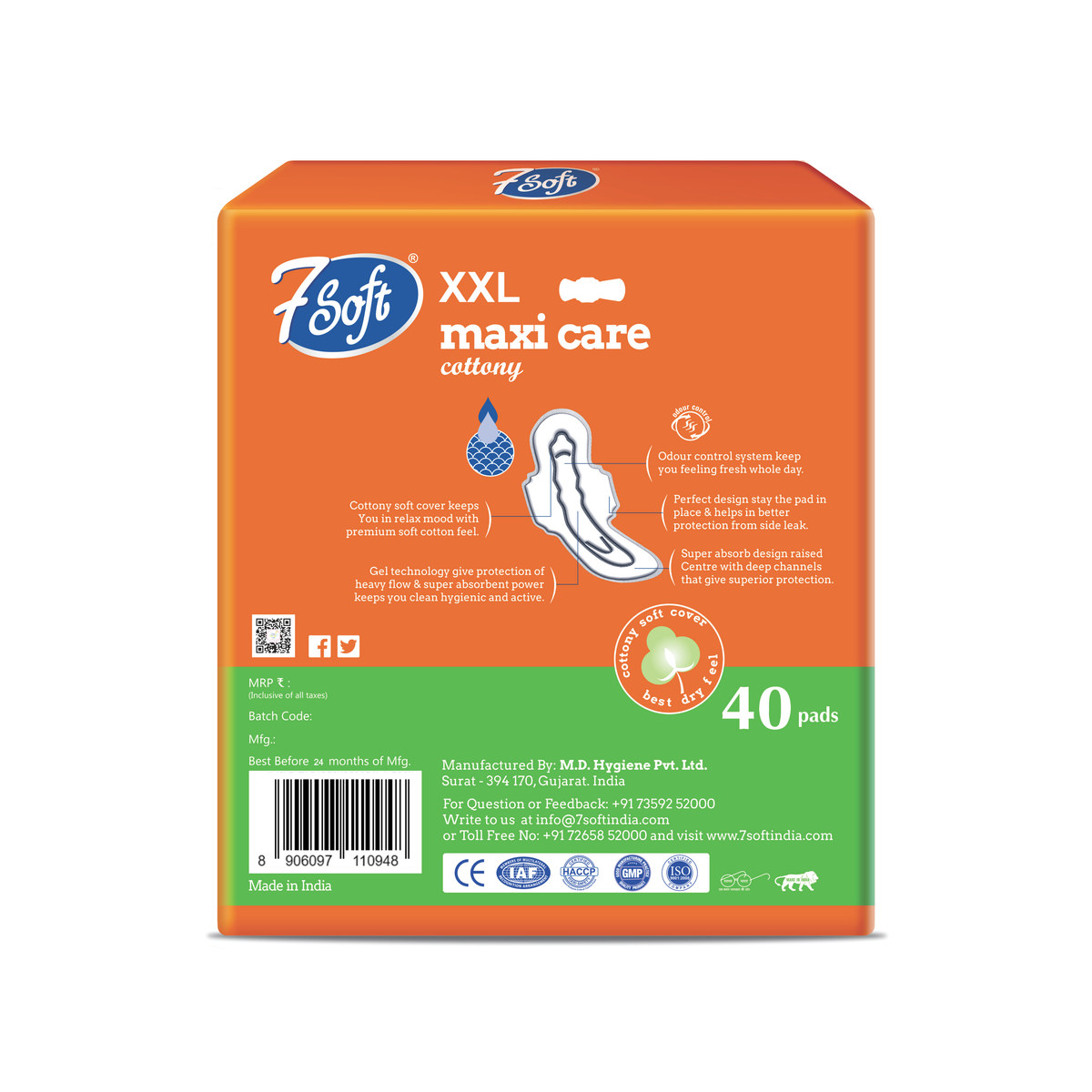 7Soft Maxi Care – XXL 320mm – 40 Pads