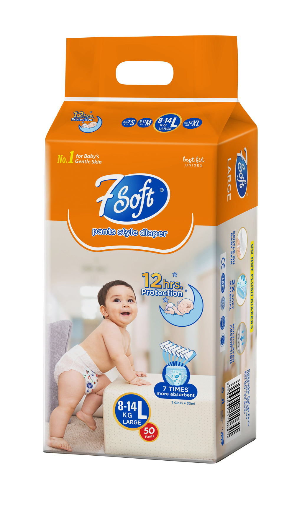 7 Soft Pant Style Diaper Large