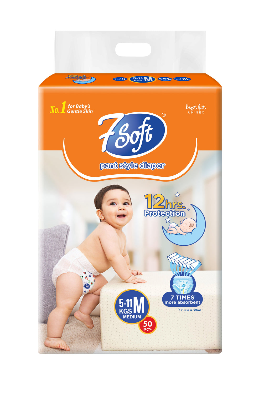 7 Soft Pant Style Diaper Medium