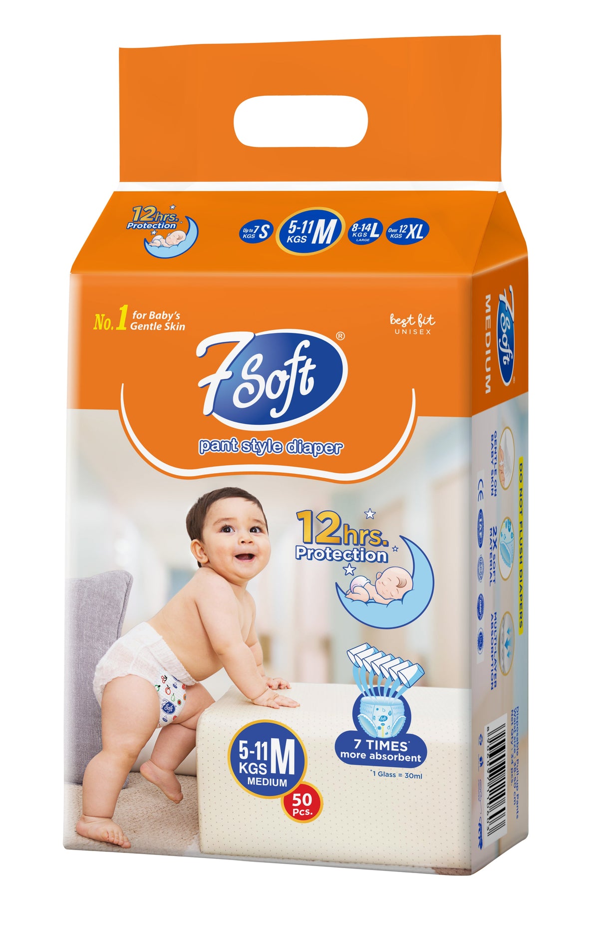 7 Soft Pant Style Diaper Medium