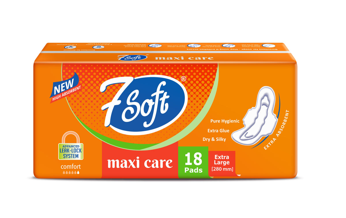 7 Soft Maxi Care Sanitary Pad Extra Large 280mm 18 Pads