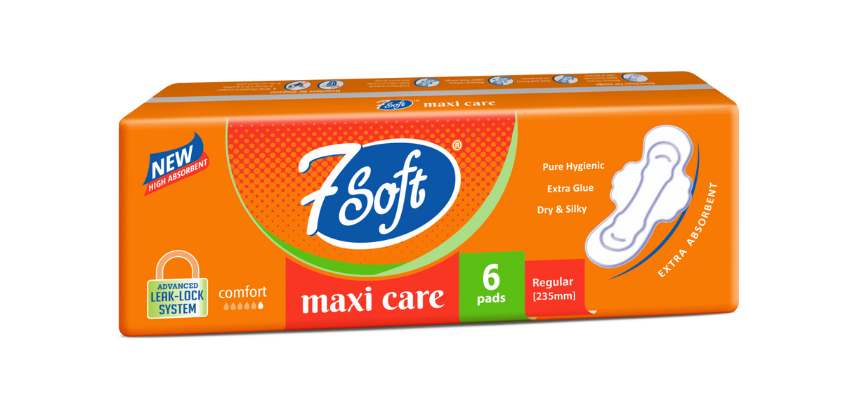 7 Soft Maxi Care Sanitary Pad Regular 235mm 6 Pads