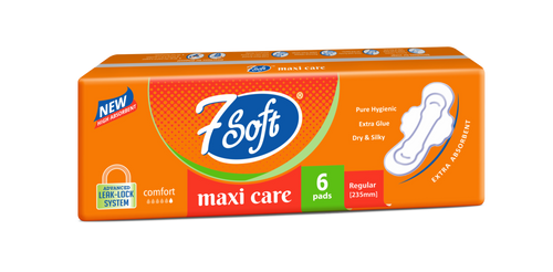 7 Soft Maxi Care Sanitary Pads – Regular 235mm – 6 Pads