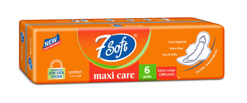 7 Soft Maxi Care Sanitary Pad Extra Large 280mm 6 Pads Orange