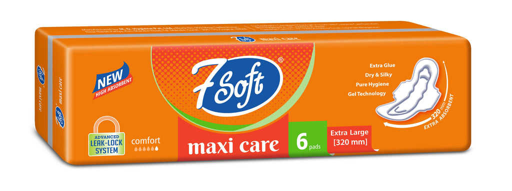 7 Soft Maxi Care Sanitary Pad Extra Large 320mm 6 Pads