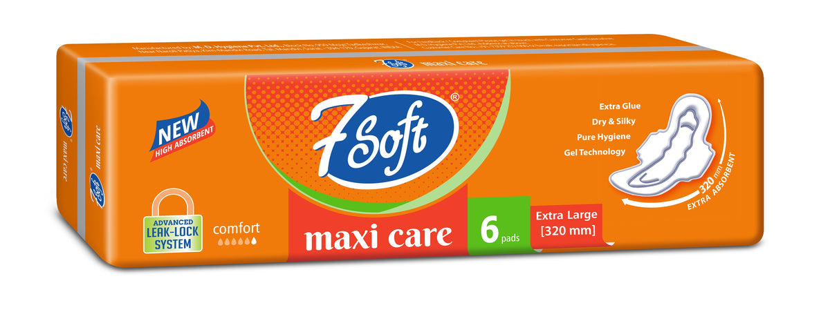 7 Soft Maxi Care Sanitary Pad Extra Large 320mm 6 Pads