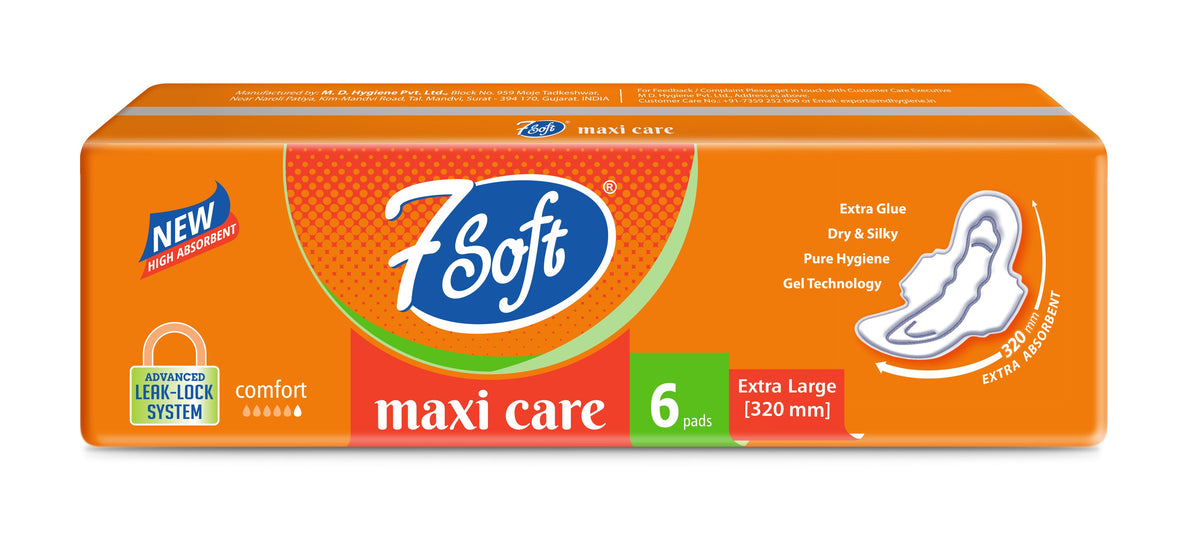 7 Soft Maxi Care Sanitary Pad Extra Large 320mm 6 Pads